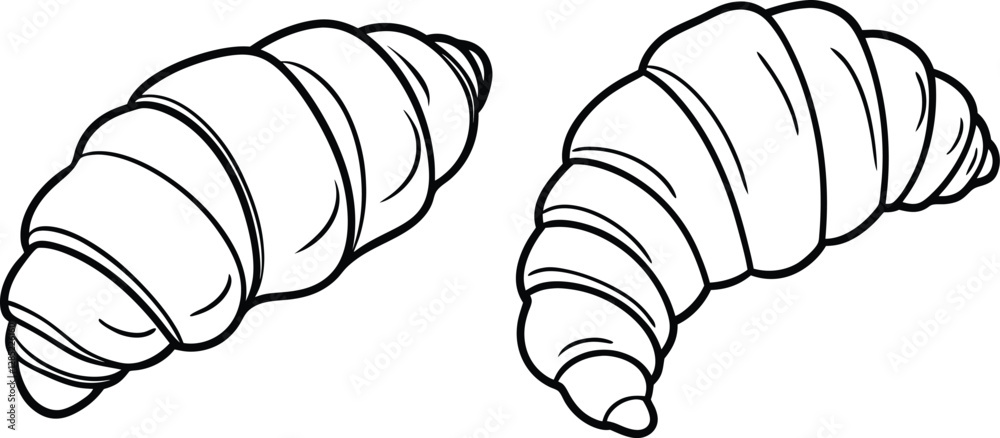 Croissant Line Art Vector Minimal Creative Illustration for Bakery and Food Designs Croissant Line Art Vector Minimal Creative Illustration for Bakery and Food Designs