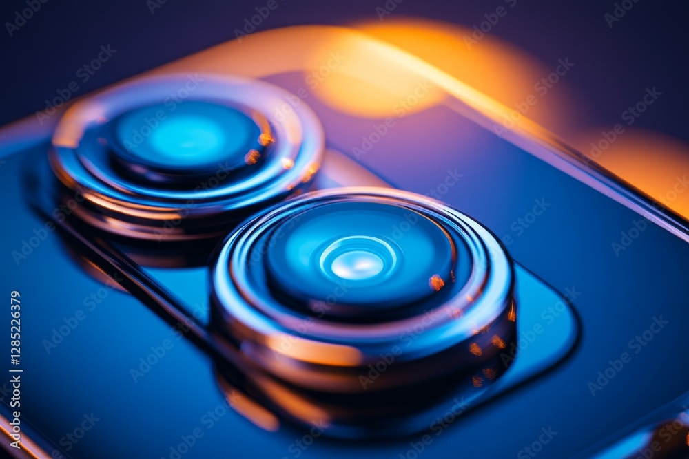 Close-up of Dual Camera Lenses on a Modern Smartphone Device Close-up of Dual Camera Lenses on a Modern Smartphone Device