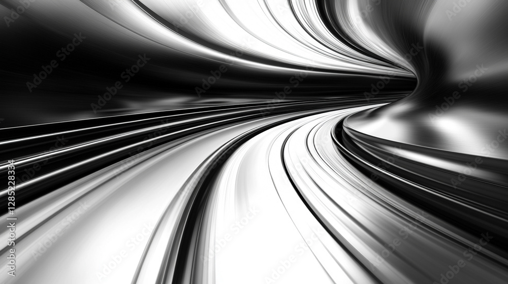 Obraz premium Abstract hyperspeed background symbolizing motion, energy, and futuristic concepts, with a dynamic flow of vibrant colors and patterns that evoke a sense of acceleration and technological advancement