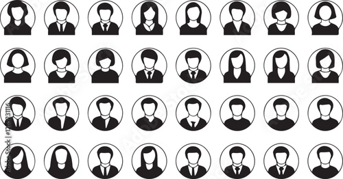 User Profile Avatar Icons | Professional Vector Profile Bundle