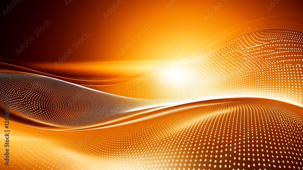 Naklejka premium Abstract Orange Wave Pattern Design Background