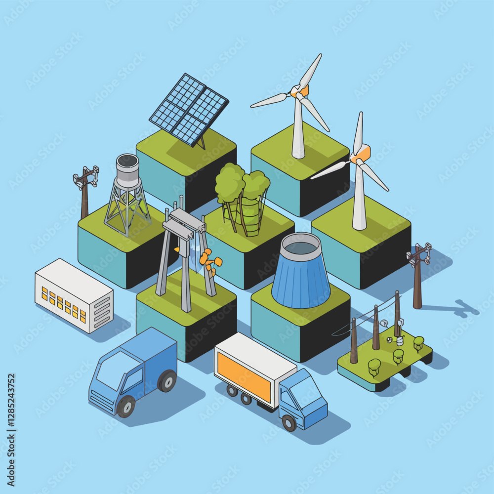 2d vector environment Collection Solar Panel icon Symbolizing clean and renewable solar energy.

