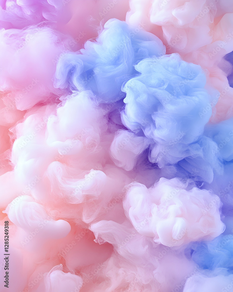 Obraz premium Pastel ink swirls, abstract art, vibrant colors, background texture, design element