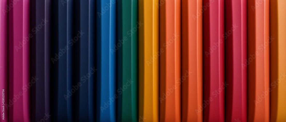 Obraz premium Spectrum Array of Vibrant Colored Pencils Pattern Abstract Art Colorful Texture Fine Lines Sharp Contrast Artistic Design