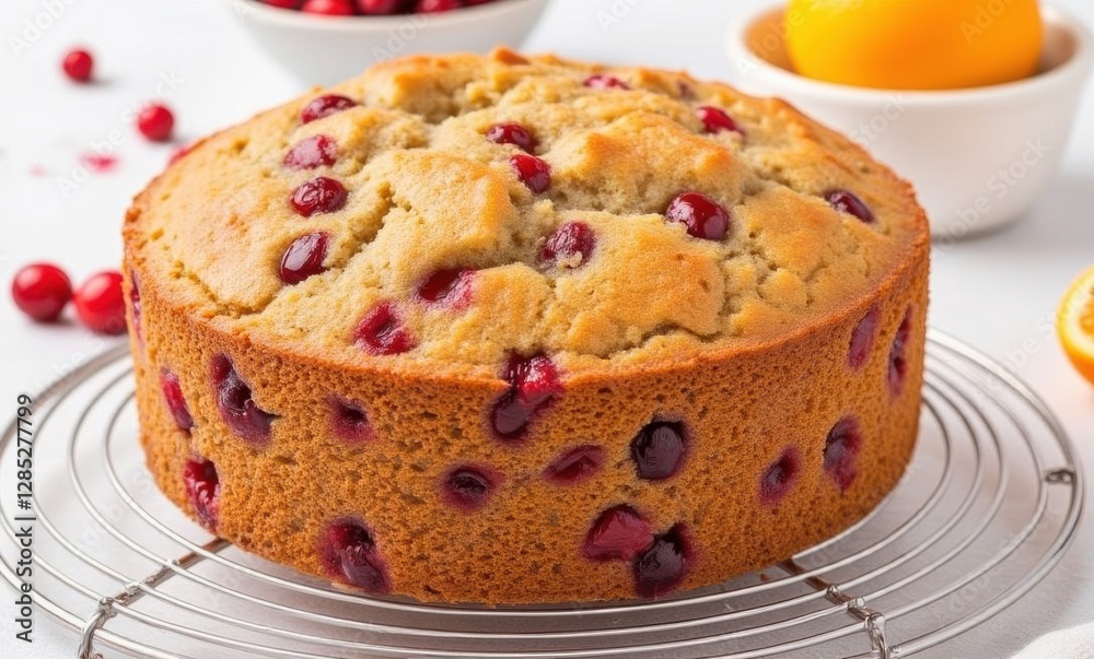 Delicious cranberry lemon cake