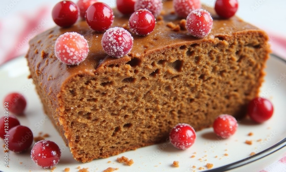 Delicious gingerbread loaf with cranberries Delicious gingerbread loaf with cranberries