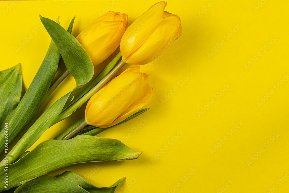 Yellow tulips for Mother's Day and Women's Day celebrations Yellow tulips for Mother's Day and Women's Day celebrations