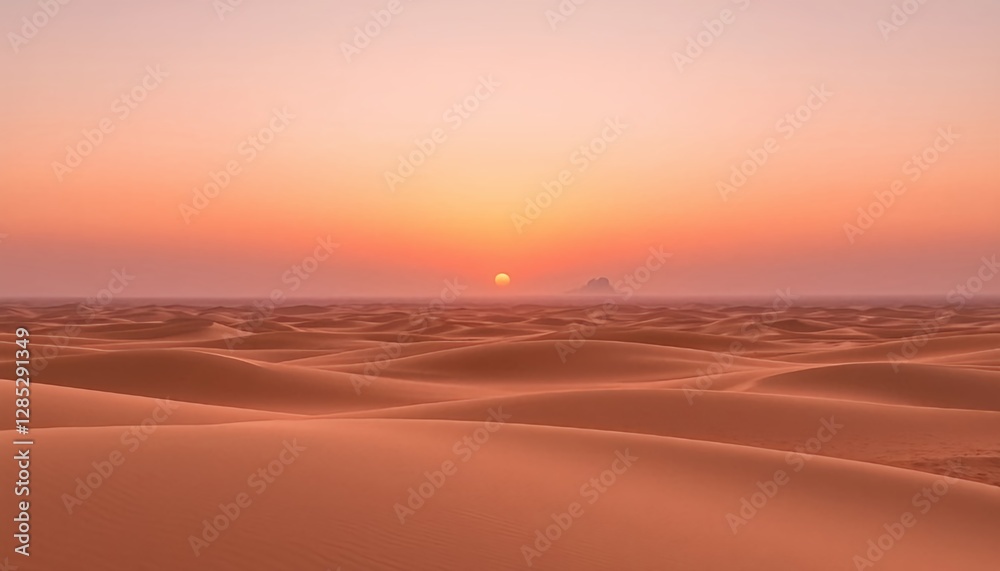 Golden Desert Dunes at Sunset – Serene and Vast Landscape