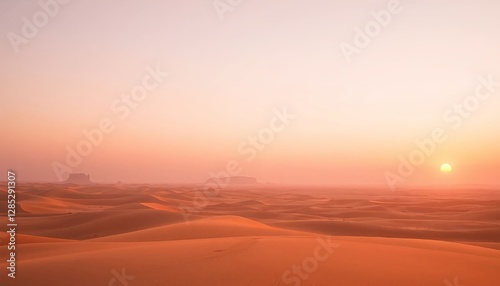 Soft Golden Desert Dunes at Sunrise – Tranquil and Vast Landscape