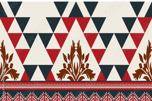 Fabric pattern native american design geometric pattern navajo , boho , american indian style pattern seamless vector for fabric patterns, curtains or home decorations.