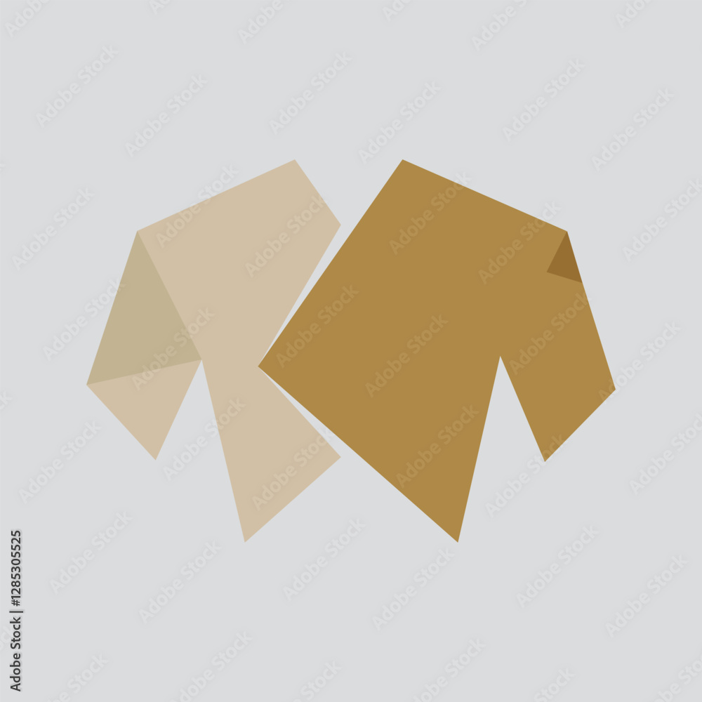 resembles an origami or folded cardboard shape resembles an origami or folded cardboard shape
