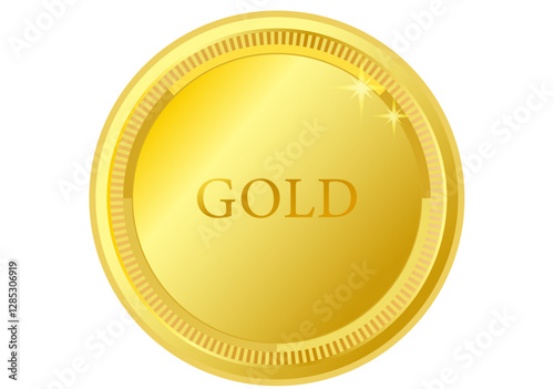 きらきら輝く金メダルのイラスト