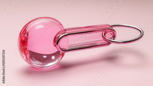 Pink Keyring on Pink Background