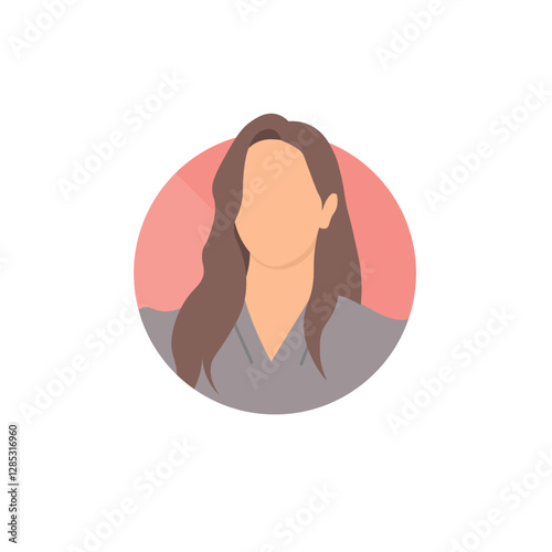 Vector illustration of a woman for user profile, avatar, web design, etc.