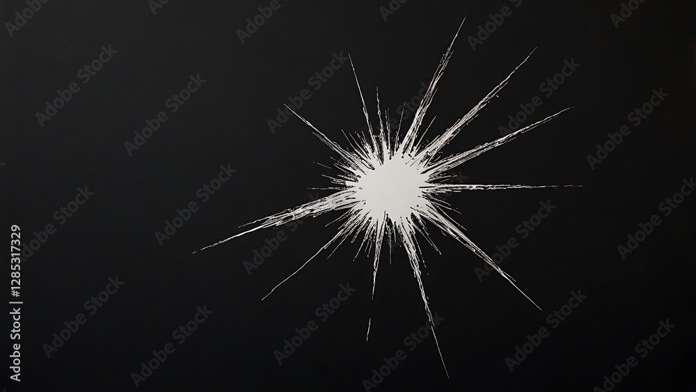 Fototapeta premium Abstract Business Solutions, Radial Burst on Dark Background