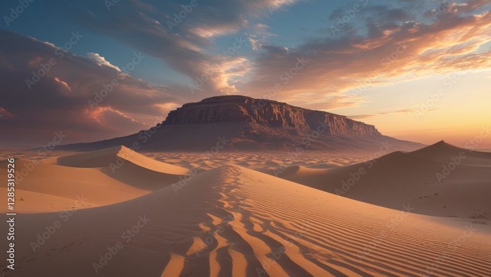 Fototapeta premium sunset over the desert