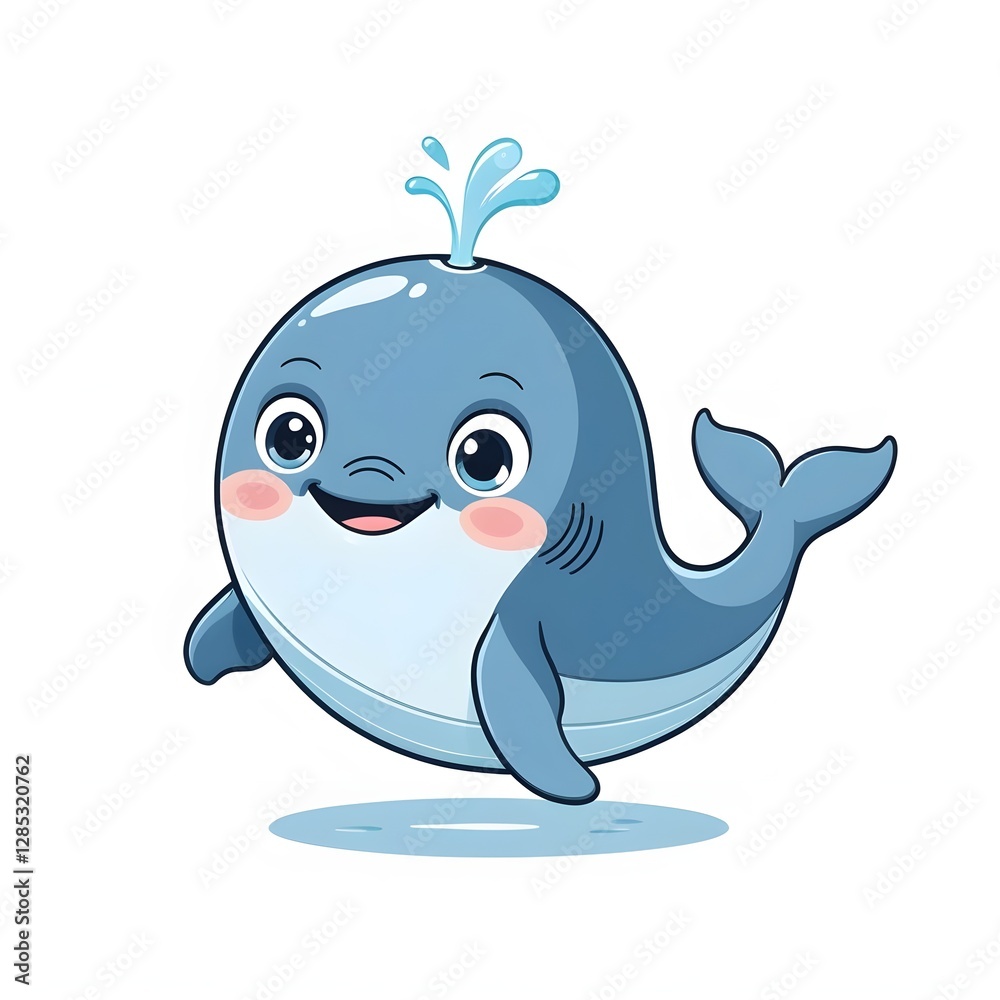 Naklejka premium Baby whale cartoon