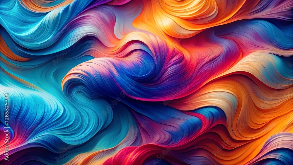 Vibrant Abstract Fluid Wave Design Background