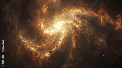 Stunning Spiral Galaxy Emission in Cosmic Overdrive Light Show photo