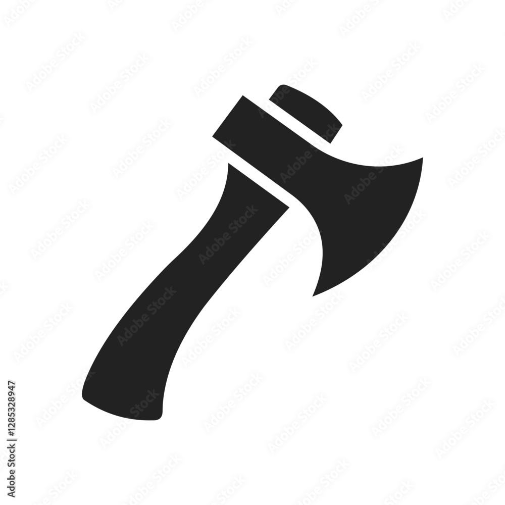 Simple Black Axe Silhouette and axe icon, axe, hatchet, ax, equipment, woodcutter Simple Black Axe Silhouette and axe icon, axe, hatchet, ax, equipment, woodcutter