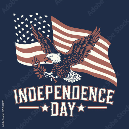 vector T shirt printable design for Independence Day – July 4th Celebrate Freedom, usa flag 
