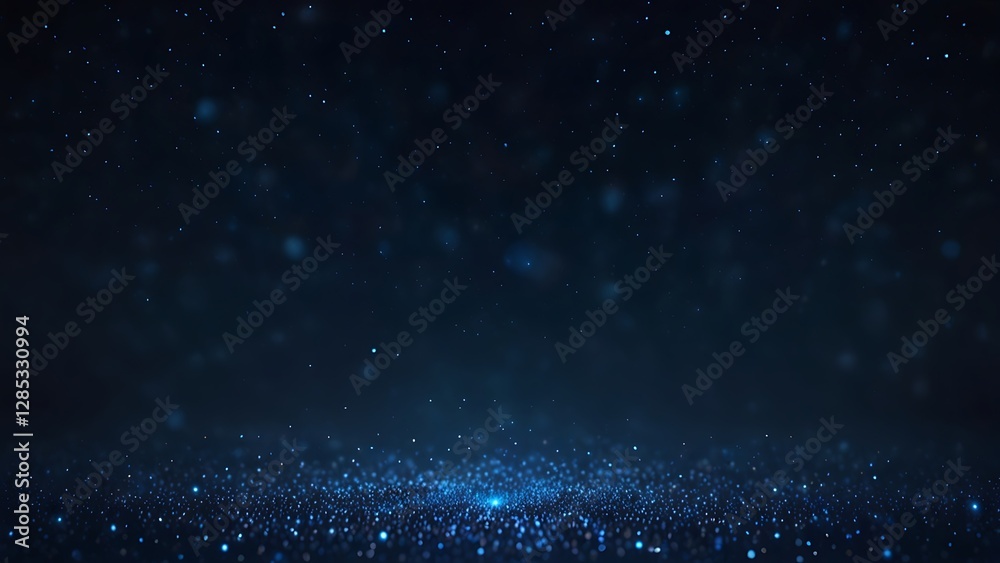 Fototapeta premium Elegant Blue Glitter Particles Background for Business Presentations