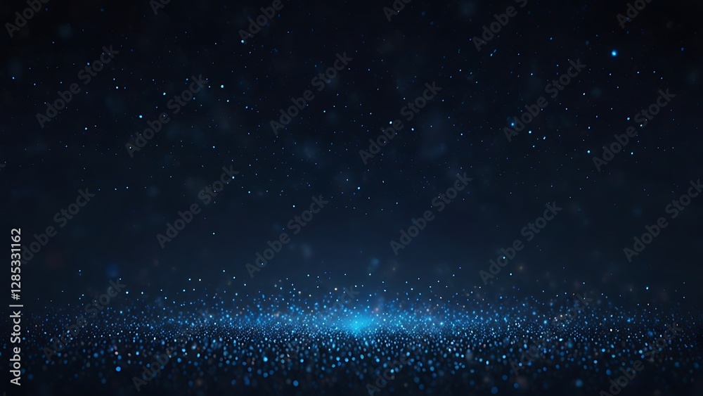 Fototapeta premium Sparkling Blue Particle Background for Business and Technology Visuals