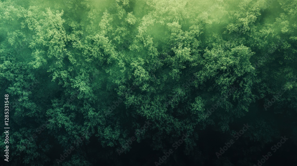 Aerial View of Lush Green Forest Canopy in Tranquil Natural Setting Aerial View of Lush Green Forest Canopy in Tranquil Natural Setting