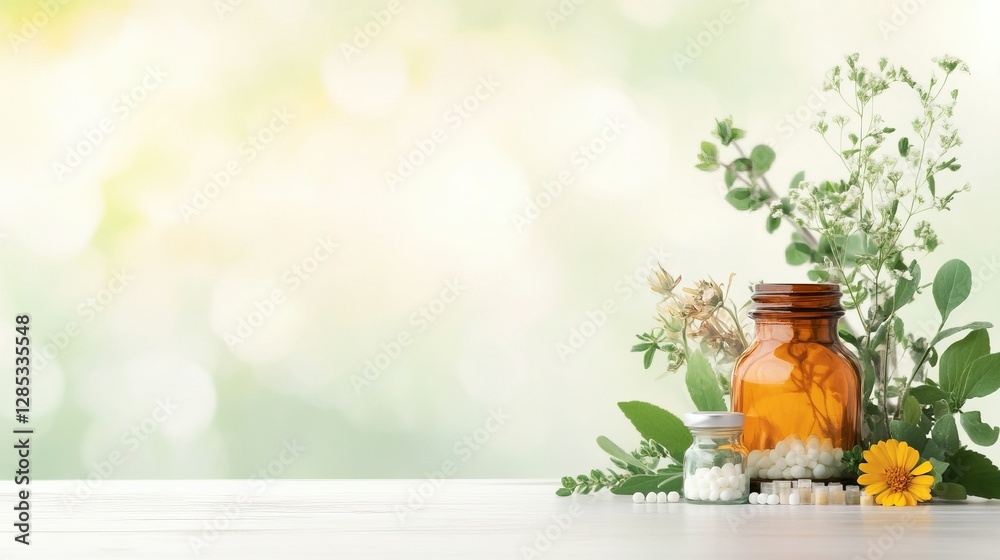 Young patient seeking guidance from homeopathy expert, highlighting personalized care and a jar of natural remedies, emphasizing wellness.