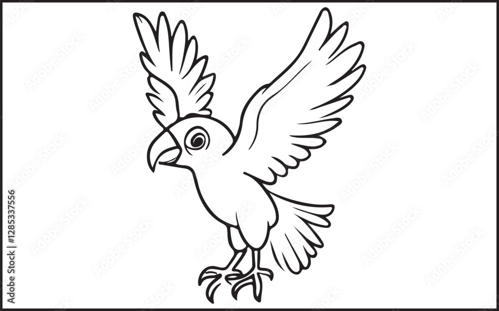 Obraz premium vector illustration of a bird