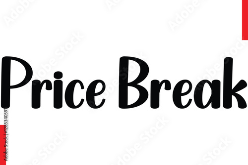Price Break Best sale saying typography text