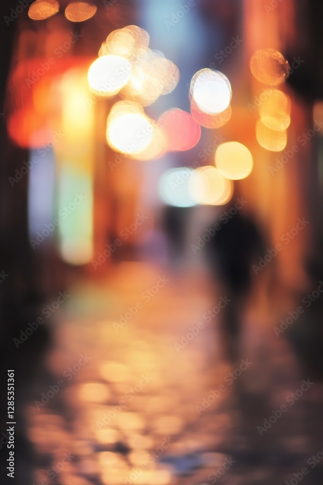 Abstract Blurry City Lights in Soft Colorful Bokeh Effect Perfect for Nighttime Urban Scenes : Generative AI Abstract Blurry City Lights in Soft Colorful Bokeh Effect Perfect for Nighttime Urban Scenes : Generative AI