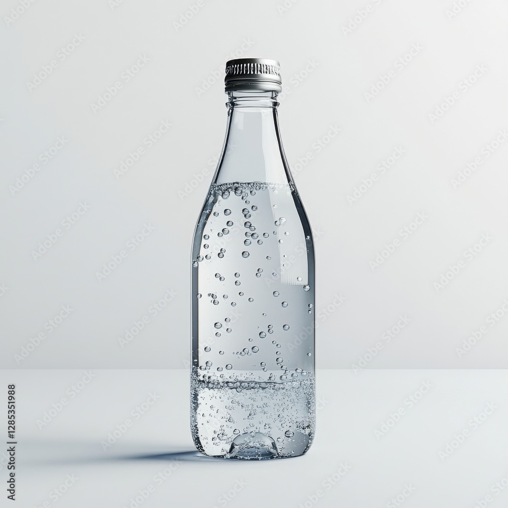 Refreshing Clear Water Bottle Mockup Studio Setting Product Photography Minimalist Design Creative Perspective Clean Aesthetic Refreshing Clear Water Bottle Mockup Studio Setting Product Photography Minimalist Design Creative Perspective Clean Aesthetic