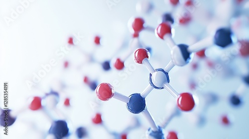 Obraz na płótnie A scientist analyzing lipid molecular structures on a computer screen in a lab. Featuring clarity and precision w salonie