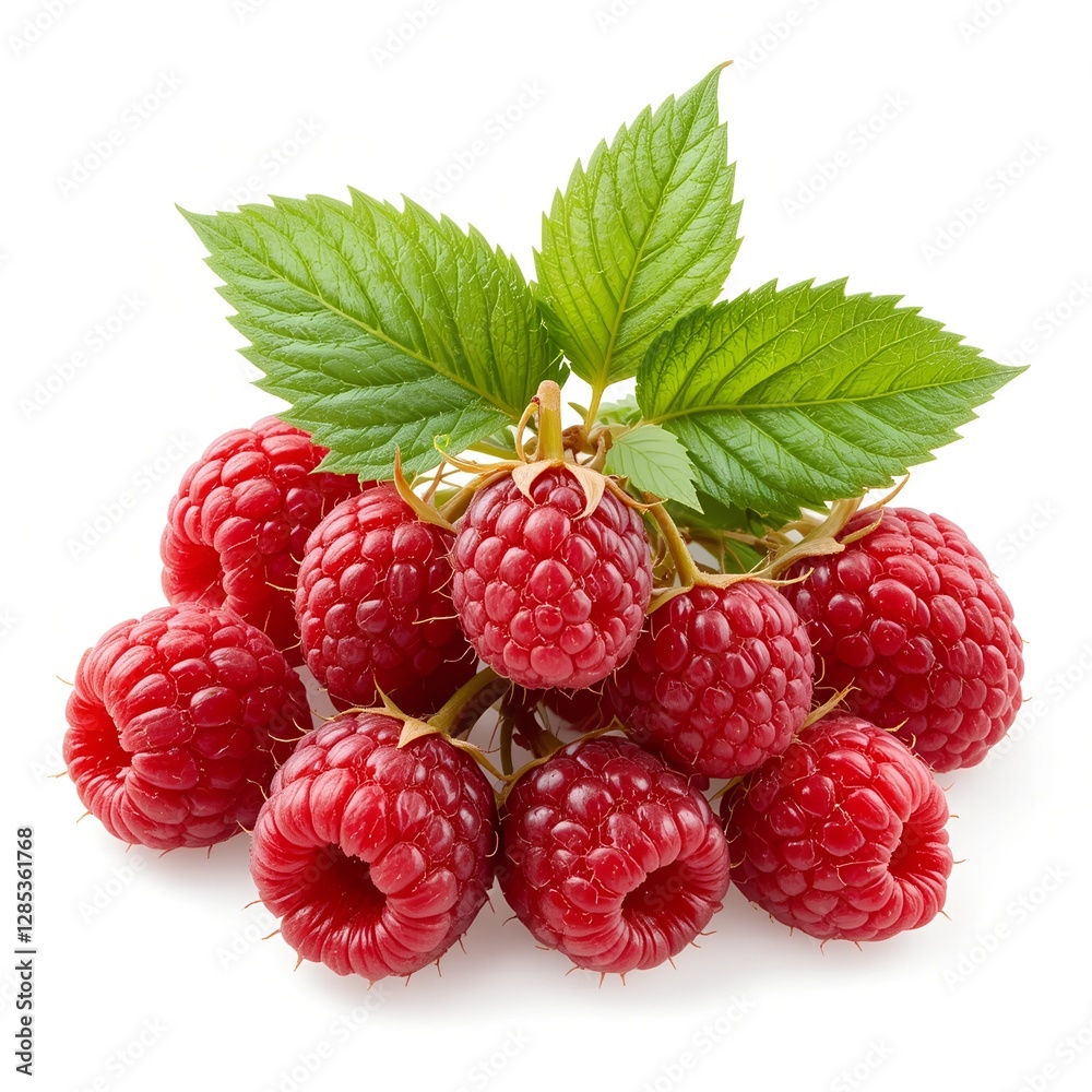 Bunch of fresh raspberries ai generated Bunch of fresh raspberries ai generated