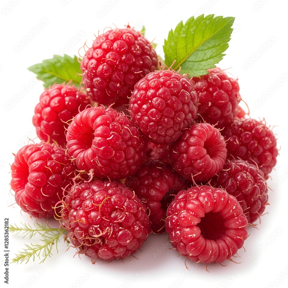 Bunch of fresh raspberries ai generated Bunch of fresh raspberries ai generated