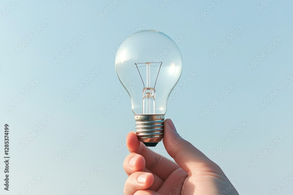close-up of hand holding lightbulb against soft-focus background symbolic of bright idea close-up of hand holding lightbulb against soft-focus background symbolic of bright idea