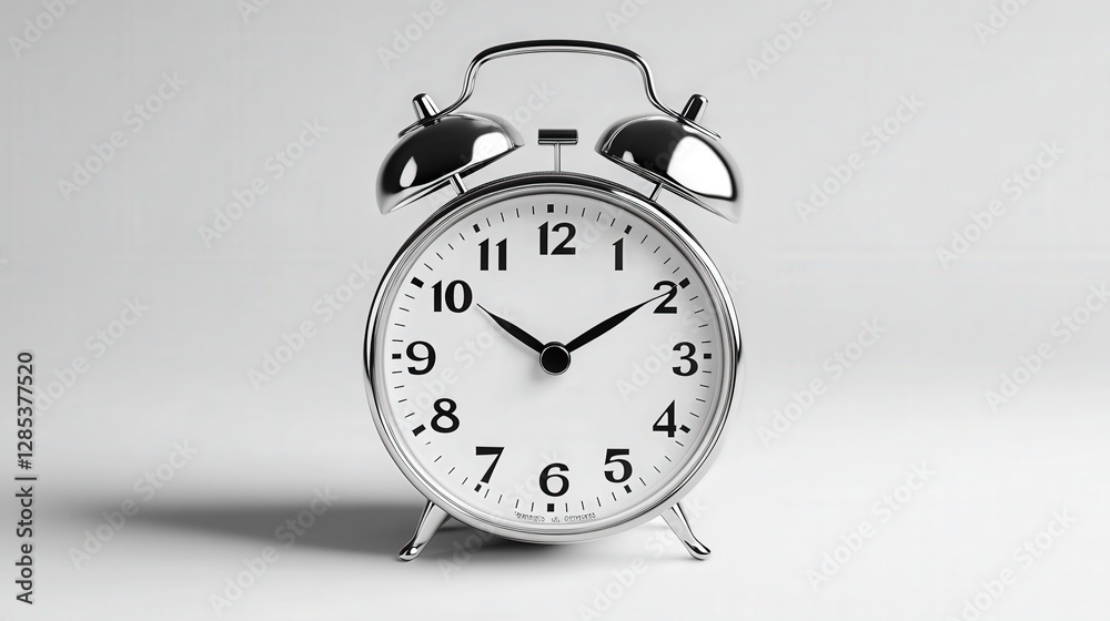 Time's Echo: A classic alarm clock, captured in timeless black and white, its hands frozen in a moment, hinting at the relentless passage of time. Time's Echo: A classic alarm clock, captured in timeless black and white, its hands frozen in a moment, hinting at the relentless passage of time.