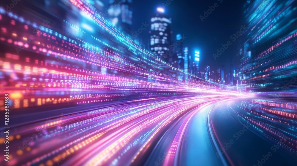 Fototapeta premium Dynamic Light Effect AI Design