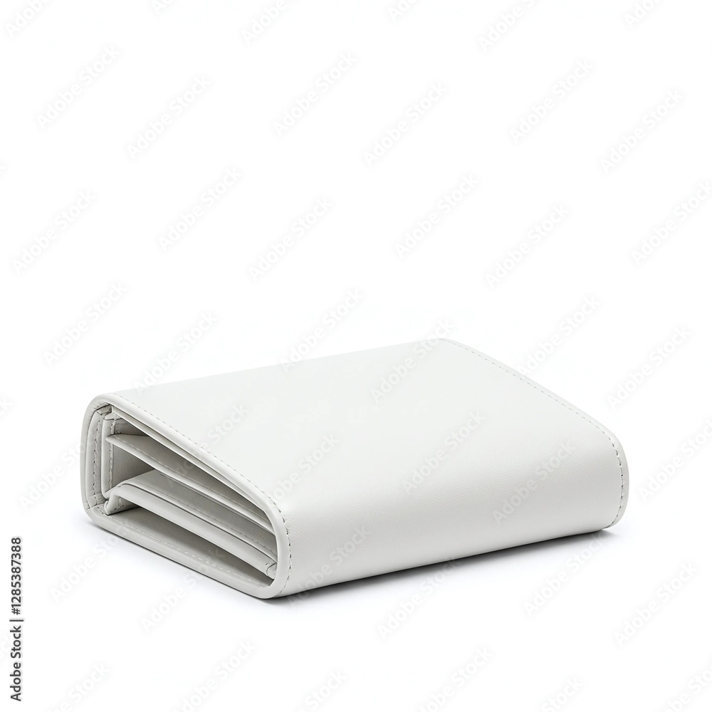 White Leather Tri-Fold Wallet White Leather Tri-Fold Wallet
