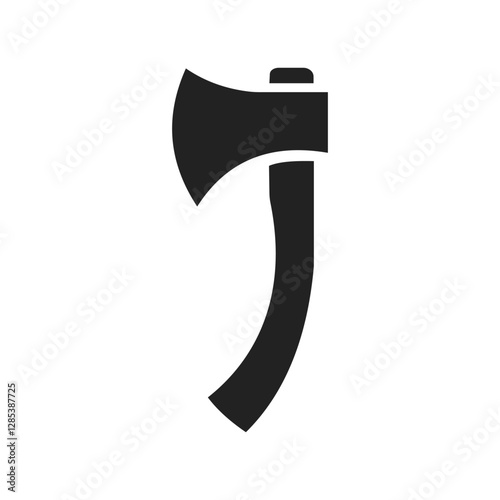 Simple Black Axe Silhouette and axe icon, axe, hatchet, ax, equipment, woodcutter