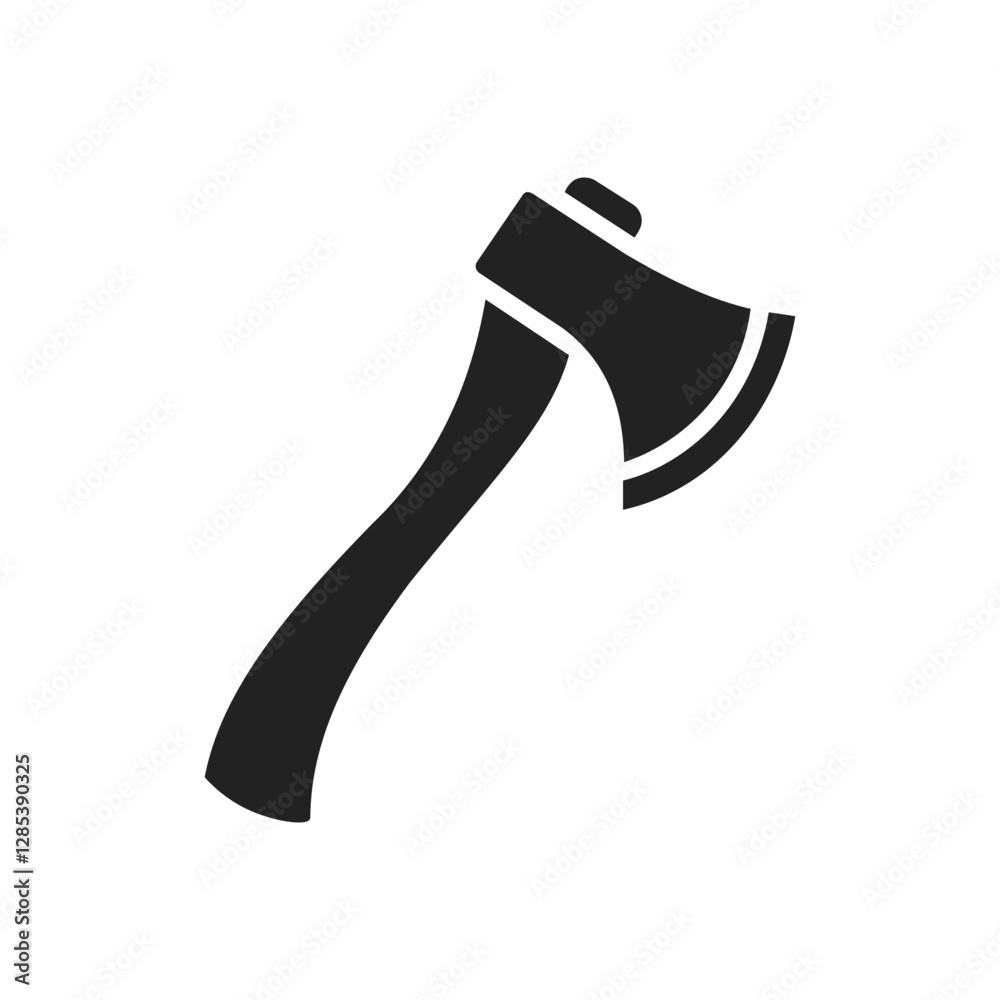 Simple Black Axe Silhouette and axe icon, axe, hatchet, ax, equipment, woodcutter Simple Black Axe Silhouette and axe icon, axe, hatchet, ax, equipment, woodcutter