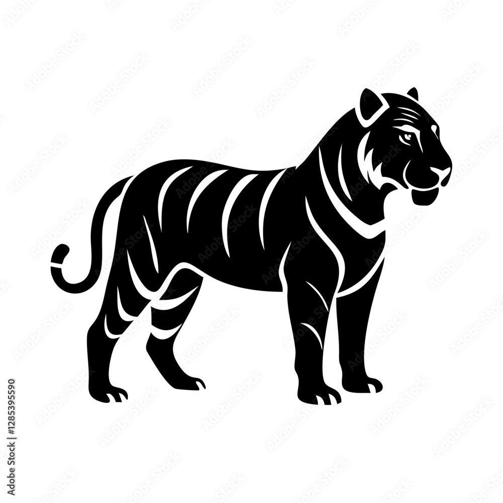 Fototapeta premium iger Icon with symmetrical patterns, great for branding and tattoo designs.