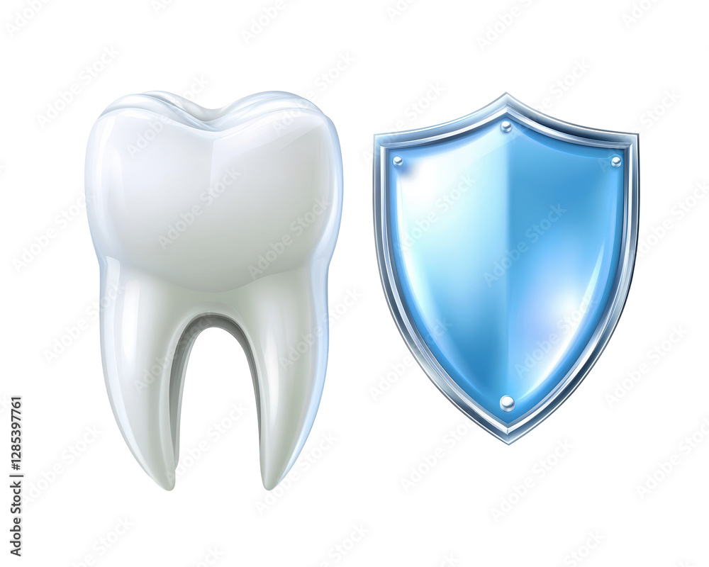 Isolated Teeth and Shield Isolated Teeth and Shield