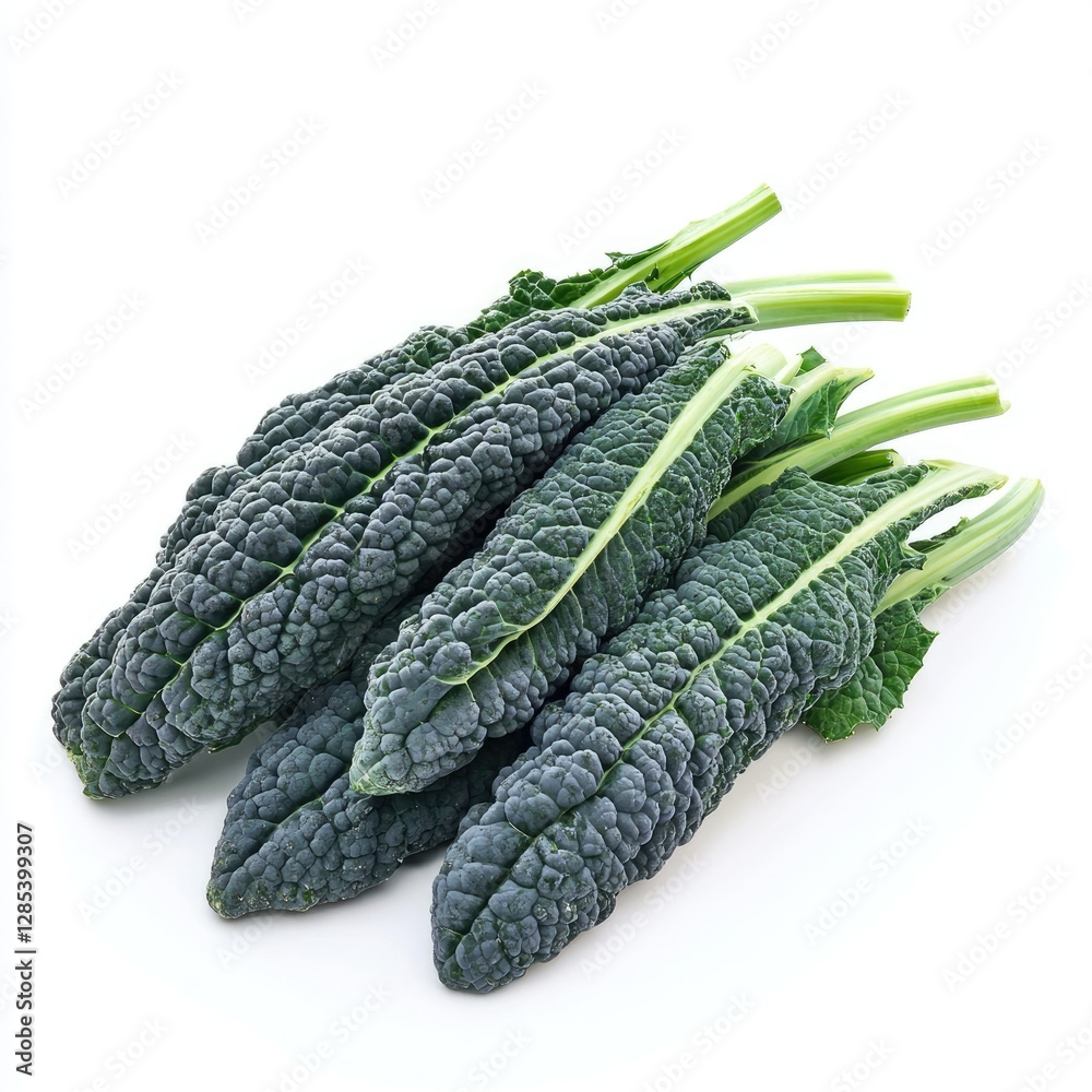Flawless Image of a Photo Kale, Isolated on a White Background Flawless Image of a Photo Kale, Isolated on a White Background