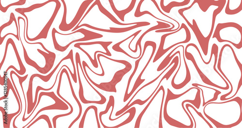 Striped wavy peanut butter background. Vector banner with toffee texture