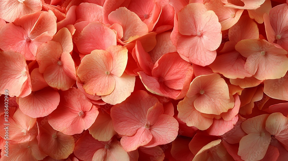Delicate Coral Hydrangea Petals Delicate Coral Hydrangea Petals