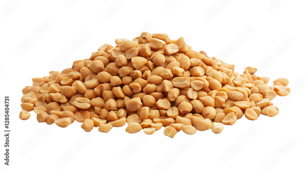Pile of shelled peanuts on a white background Pile of shelled peanuts on a white background