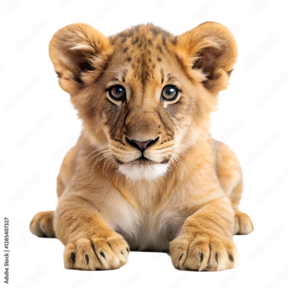 Lion cub isolated on transparent background Lion cub isolated on transparent background