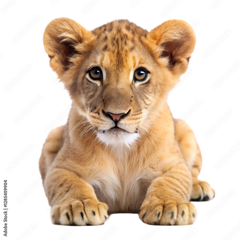 Lion cub isolated on transparent background Lion cub isolated on transparent background